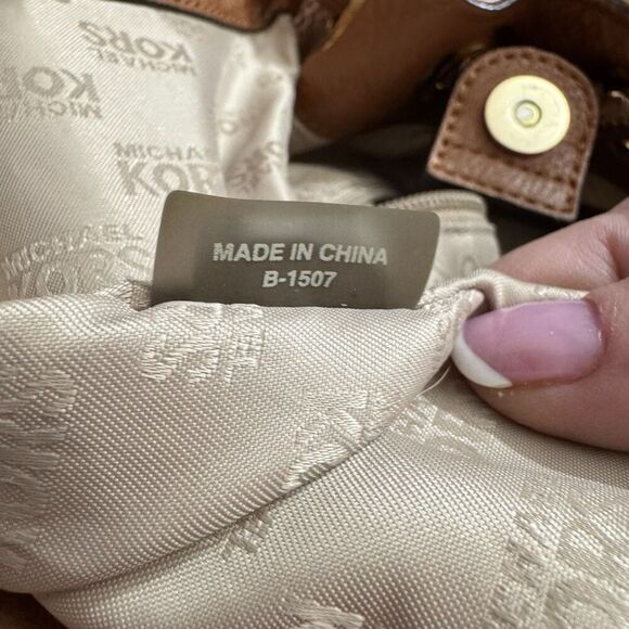 Michael Kors Brown Pebbled Leather Tote Bag / EUC - Picture 10 of 11